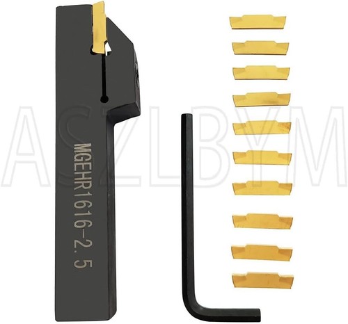 Portaherramientas de corte de ranurado de torno MGEHR1616-2,5 con insertos de ranurado MGMN250-G - Imagen 2 de 9