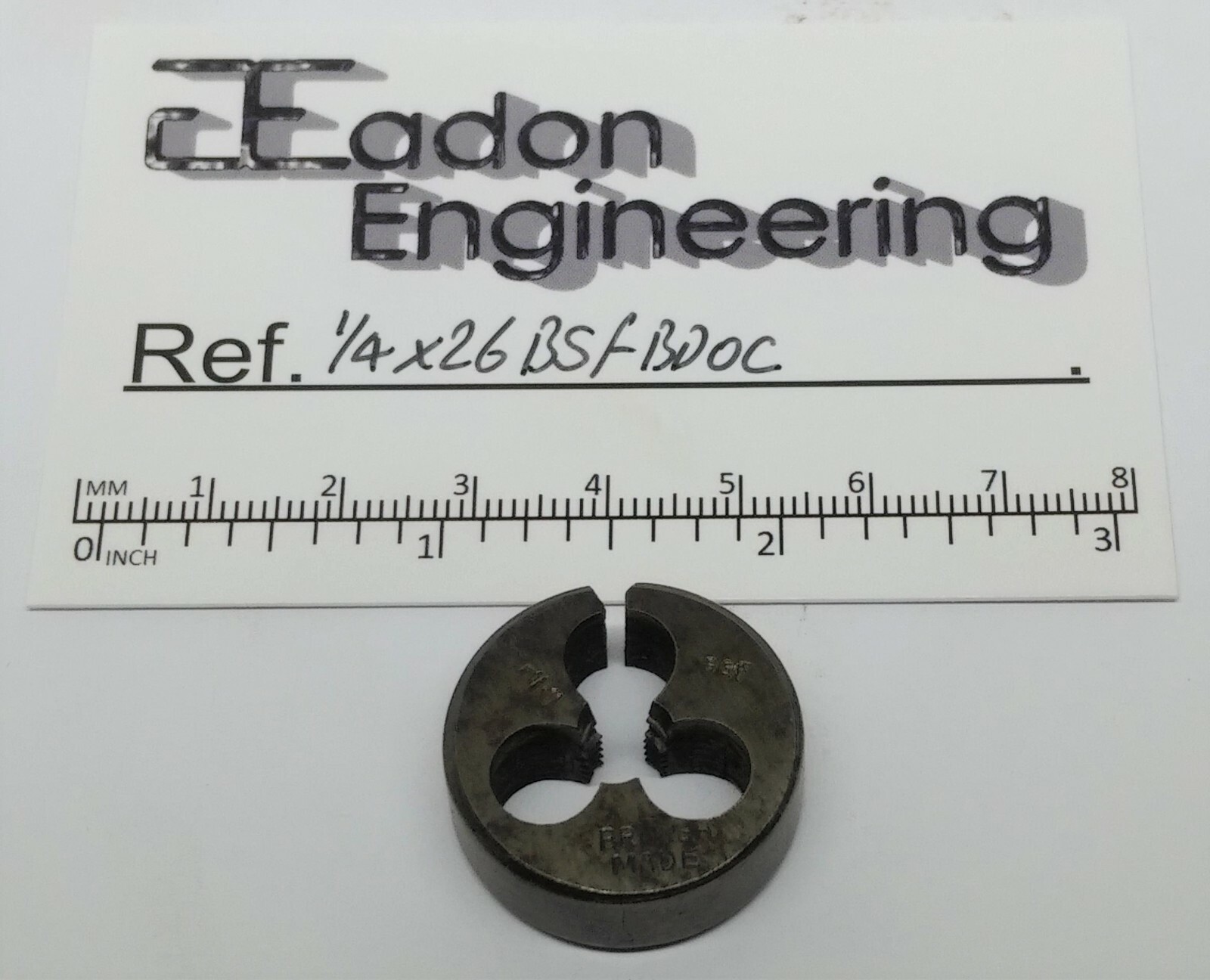 1/4" x 26TPI BSF (British Standard Fine) Button Die, HSS. By top brands. - Picture 4 of 10