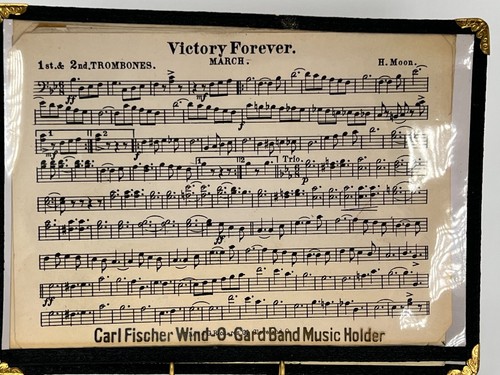 Portapartituras Carl Fischer Wind O Gard Trombón Marcha 1923 - Imagen 1 de 10