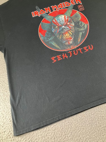 Iron Maiden Shirt Mens 3XL Black Senjutsu Eddie Face Rock Music Band Y2K - Picture 9 of 19