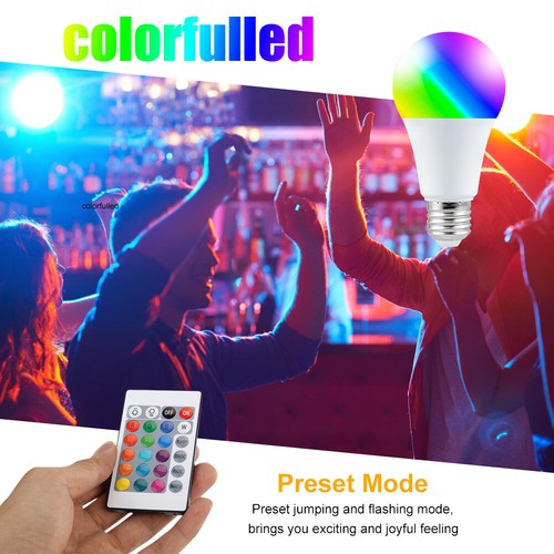 Smart Light Bulb 16 Color RGB Magic LED Spot Lamp Night Lamp with Remote Control - Picture 5 of 6