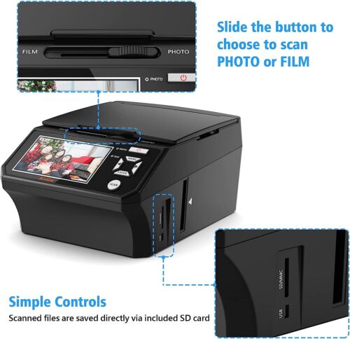 Digital Film & Slide Bilder, Multiscanner für Fotos,Dias und Negative mit 5" LCD - Bild 4 von 6