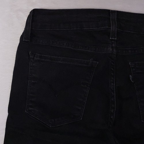 Levi Strauss 711 Skinny Ankle Jeans Womens Size 29* Black Denim Cotton Stretch - Picture 20 of 24