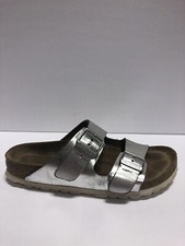 Birkenstock Women s Arizona BS Silver Soft Footbed Sandals, Size EUR 36, US 5N