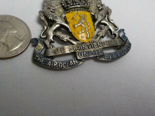 VTG Je Maintiendrai COAT OF ARMS BADGE PIN Netherlands Military THE AIR OCEAN - 第 5/8 張圖片