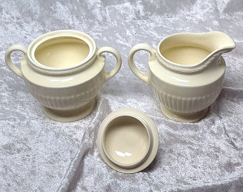 Cafetera Wedgwood Edme con crema azúcar crema porcelana acanalada 10" - Imagen 18 de 21