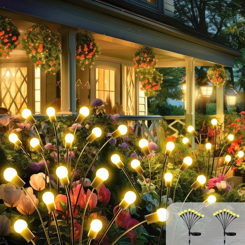 2-10 PCS Solar Christmas Lights Solar Garden Lights Solar Firefly Lights Outdoor - Picture 41 of 45