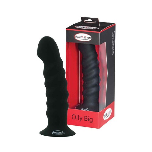 Malesation Olly Big Black Dildo Dong Penis Groß Schwarz Silikon Unisex Silicone - Bild 2 von 3