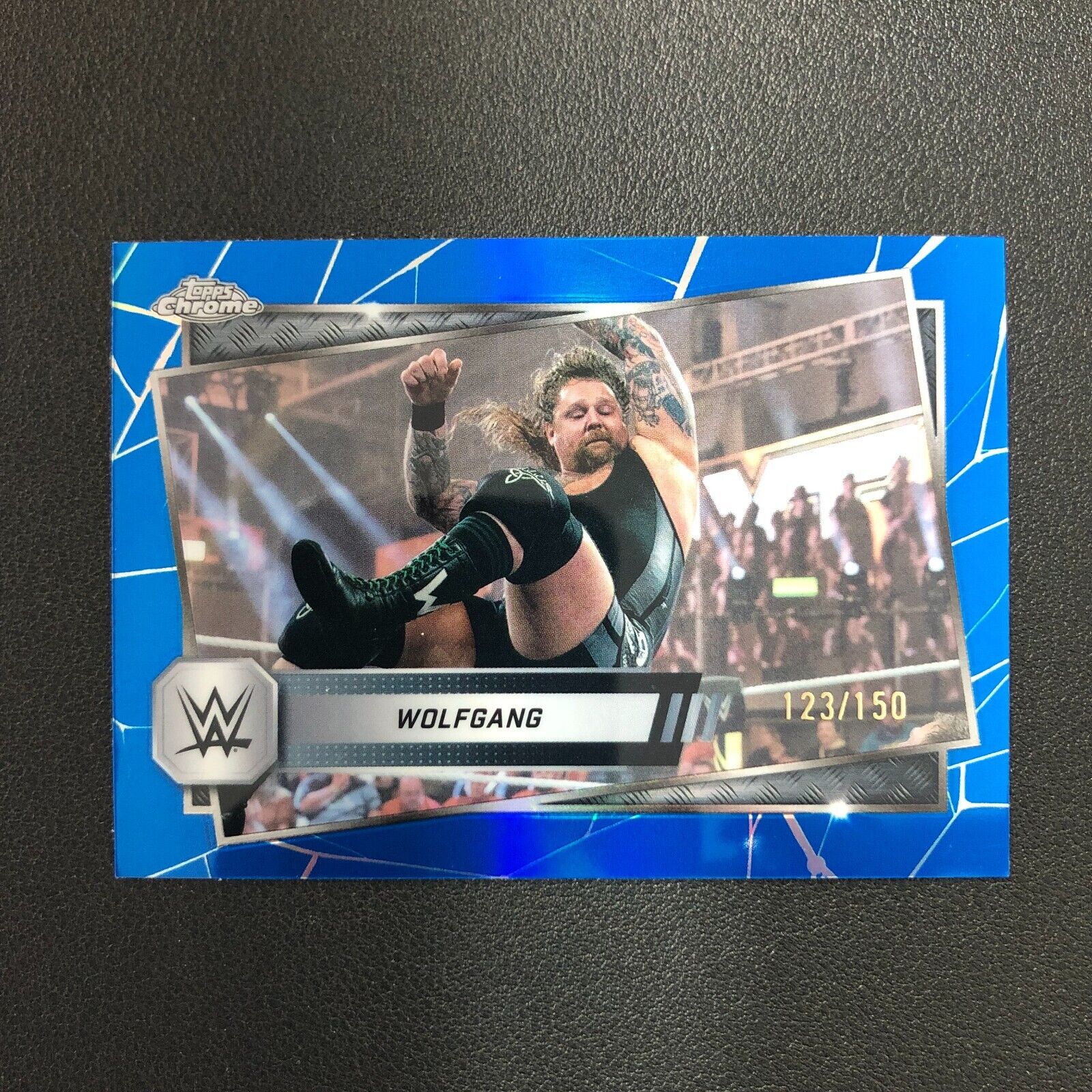 2025 Topps Chrome WWE #178 Wolfgang Blue Refractor /150 omgc4