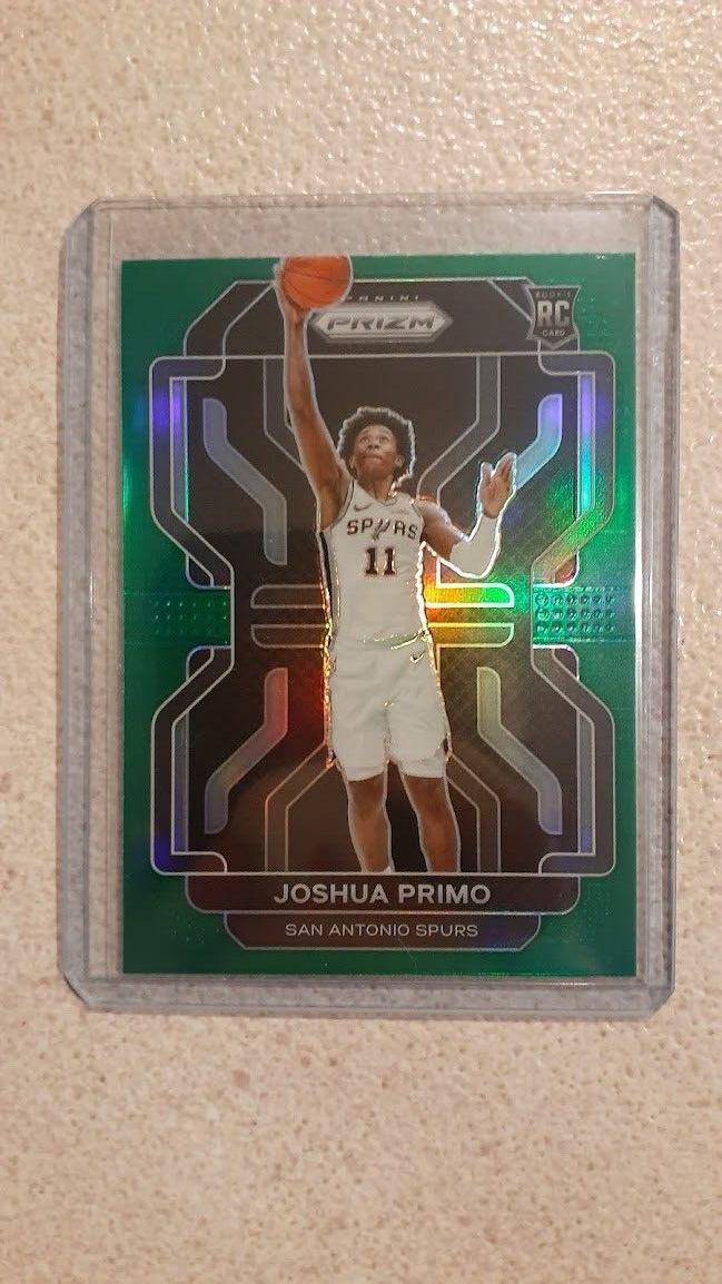 2021-22 Prizm Rookie GREEN Prizm #298 Joshua Primo RC SPURS 2021-22 Prizm Rookie GREEN Prizm #298 Joshua Primo RC SPURS