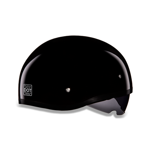 Daytona Skull CAP W/ INNER SHIELD HI-GLOSS Bike Motorcycle DOT Helmet DS8-A - Bild 5 von 12