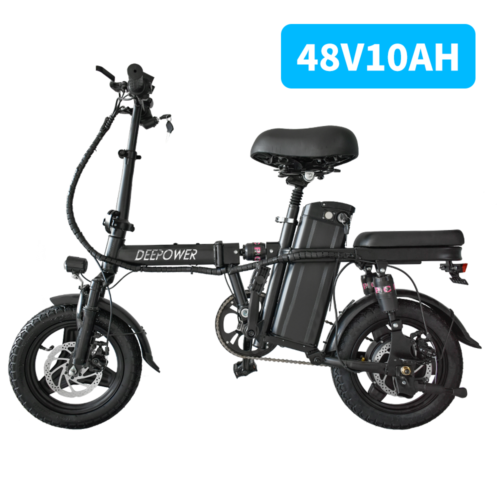 DEEPOWER 14'' Electric Bike 400W 48V 10-30Ah Foldable Ebike for Adult US - Picture 11 of 14