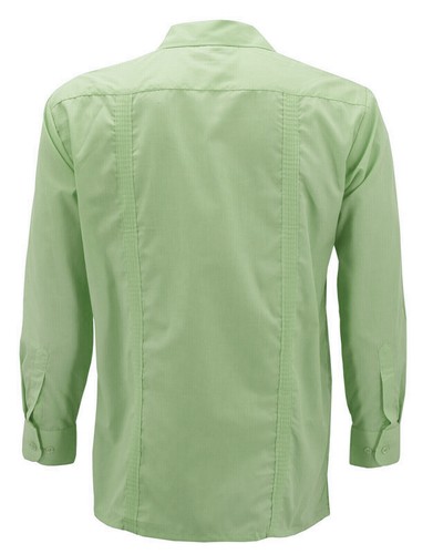 Men's Guayabera Long Sleeve Button Up Cuban Beach Casual Embroidered Dress Shirt - Picture 31 of 74
