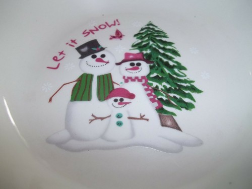 Vintage Atico International 1998 Soup Cereal Bowls Set of 4 LET IT SNOW! 6.75" - Picture 3 of 5