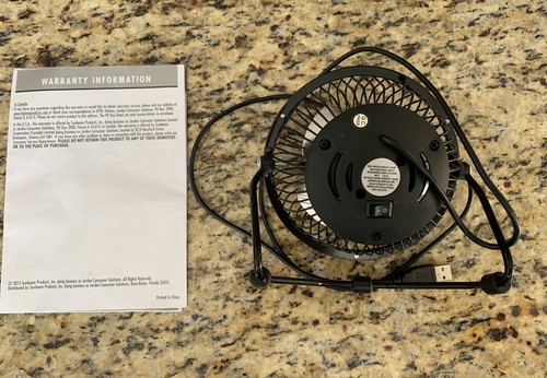 Amazon / Holmes 4” High Velocity Adjustable Tilt Mini Fan - Picture 2 of 2
