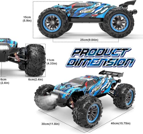 Coche de control remoto HOSIM 1/10 sin escobillas RC Monster Trurk RTR X07 68 KM/H - Imagen 5 de 9