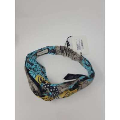 Gucci Beige Monogram Headband with Blue Lining and Cream Accents For Girls Gucci Beige blue supreme GG Monogram silk headband M sz  main image 4