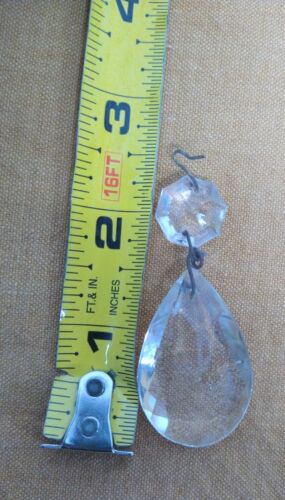 Harvested Vintage Glass Replacement Crystal for Chandelier or Candelabra 2.75" - Picture 2 of 2