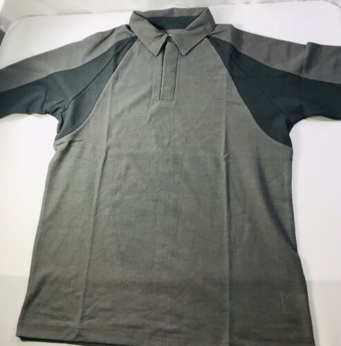 Performance Evolve Golf Polo Sz Medium Bin 49 M Black Grey Gray Active Wear - Picture 8 of 12