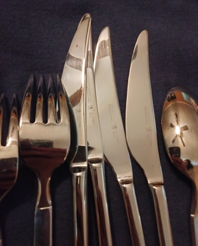 11 piece lot stainless OPUS glossy flatware J A Henckels (Zwilling) silver-tone - Picture 7 of 11