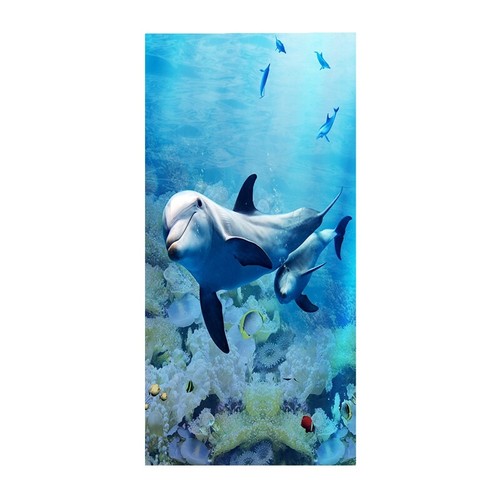 Premium Microfiber Beach Bath Towels Strong Absorbent Dry Dolphin Comfortable - Picture 13 of 28