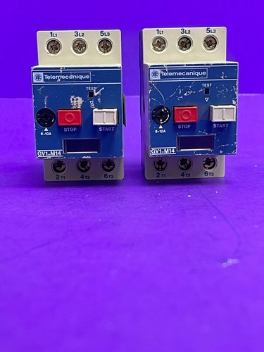 Telemecanique GV1-M14 Motor Protector 6-10 A,3 Pole 660 VAC 50/60Hz [Lot of2] - Picture 1 of 6