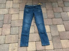 NWT NAUTICA Boys Skinny Stretch Dark Wash Blue Denim Jeans Length 28" Size 14