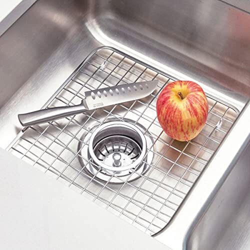 Universal Sink Protector Grids Stainless Steel w/ Rear Drain 12.75" x 11" - Picture 3 of 6