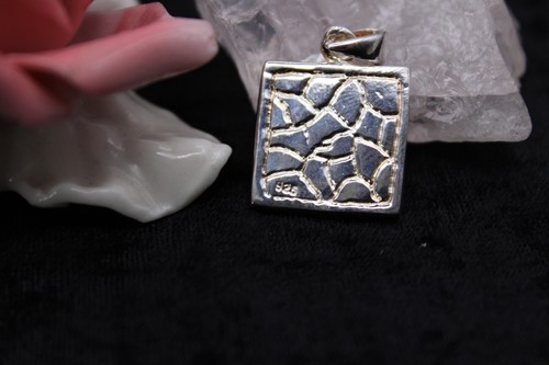 Anhänger Silberanhänger Silber 925 Sterlingsilber mit rosa Perlmutt geometrisch - Bild 2 von 2