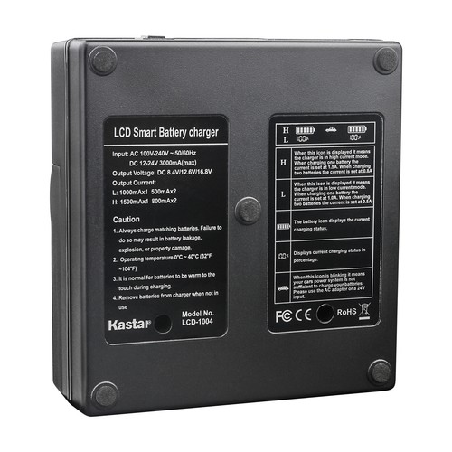Kastar Multifunction Battery LCD Charger for Canon EOS C500 PL 4K Cinema Camera - Picture 5 of 13