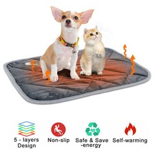 Self Warming Pet Mat Thermal Extra Warm Puppy Pad Washable Anti-Slip Kennel Mat
