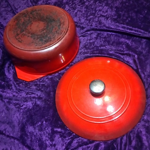 Kirkland Signature 6,5 Quart rot emailliert Gusseisen Dutch Oven Deckel Frankreich Made #28 - Bild 9 von 11