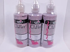 Tulip Dimensional Fabric Paint 4 oz GLITTER 3 Pack COPPER GLITTER 41306
