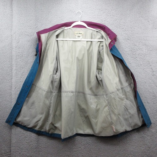 LL Bean Vintage Parka Rain Jacket Coat Mens XL Blue Made In Hong Kong Pockets - Picture 5 of 11