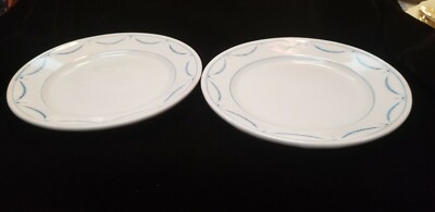 2 Facon Porcelaine De Manstiers Fonqne 8'' Luncheon Plates