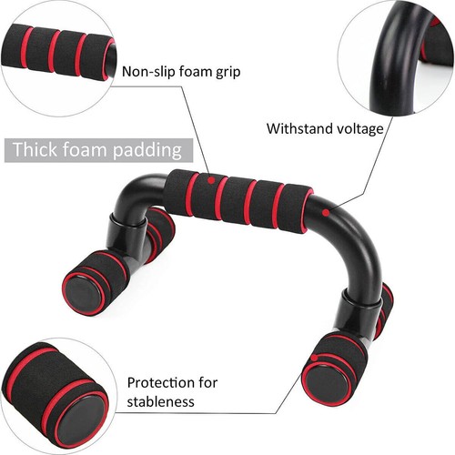 I Shaped Push Up Bars Home Fitness Equipment for Chest Arm Shoulder Training AU - Picture 12 of 26