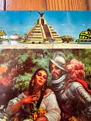 Hernan Cortes Conquistador Metal Tray 1950’s Charola 17.5x13” Mexico •Super Rare - Picture 2 of 5