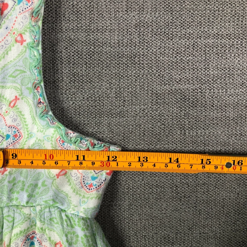 Camiseta sin mangas O'Neill niñas M verde rosa boho espalda deportiva sin mangas 100 % viscosa Foto 4 de 4