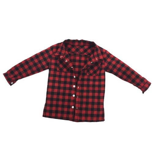 Camicia a quadri rossa 1:6 per corpo action figure Phicen TBLeague DML TTL da 12 - Foto 2 di 10