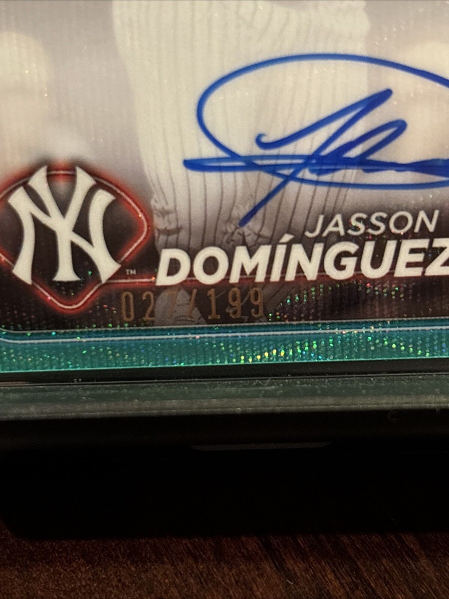 2024 Topps Chrome Jasson Dominguez Aqua Wave Rookie RC Auto 2024 Topps Chrome Jasson Dominguez Aqua Wave Rookie RC Auto