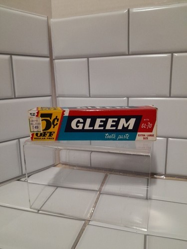 60’s Gleem Toothpaste Contains Miracle GL-70 Procter & Gamble NOS MOVIE PROP - Picture 2 of 10