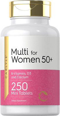 Multivitamin for Women 50 and over | 250 Caplets | Iron Free | with B-Vitamins, 