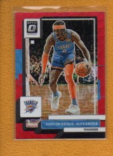 Shai Gilgeous-Alexander 2022-23 Donruss Optic Base Asia Red Wave Prizm #44