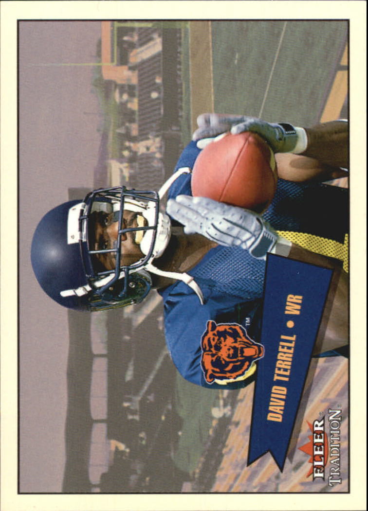 2001 Fleer Tradition Glossy Rookie Stickers Bears Card #404 David Terrell /699
