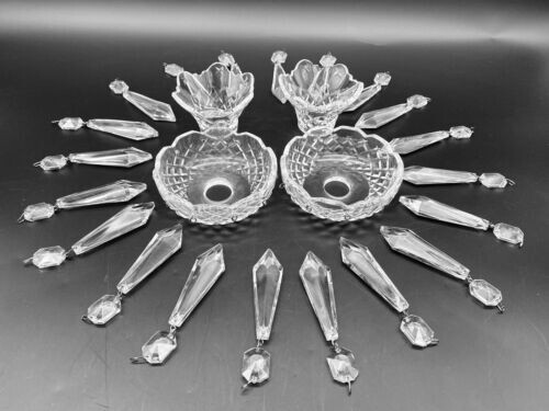 Vintage Pair of Waterford Crystal "LISMORE" Candelabras 10"Tall - Nearly MINT!!! - Picture 3 of 10