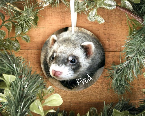 Adornos decorativos colgantes de árbol de Navidad para perros cachorros perros de madera personalizados - Imagen 9 de 12
