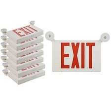 8 Pack Red LED Exit Sign&Emergency Lights Battery Backup Exit Sign Buniess Set