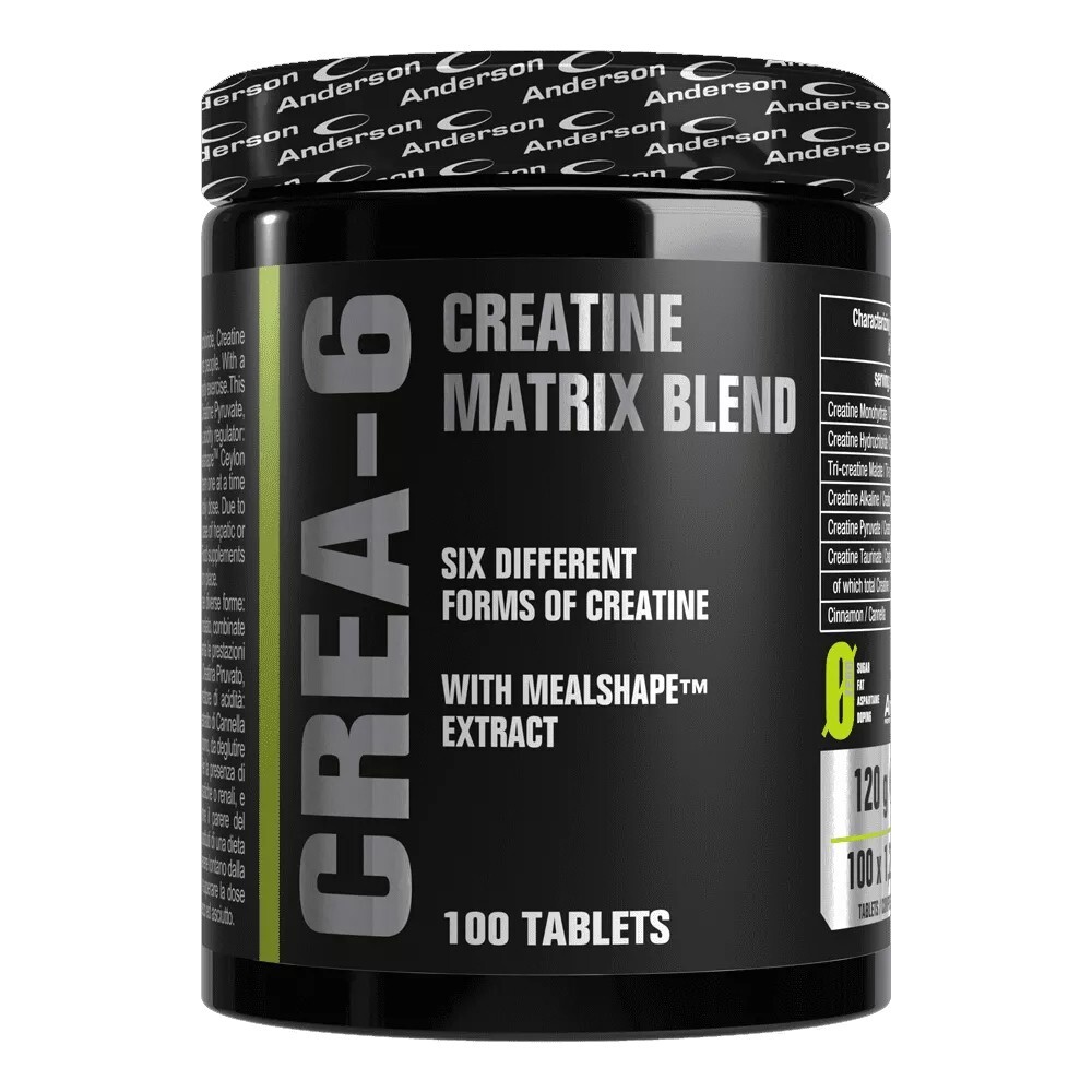 Anderson Crea-6 Creatine Matrix Blend 100 cpr 6 Shapes Creatine Pyruvate Sick