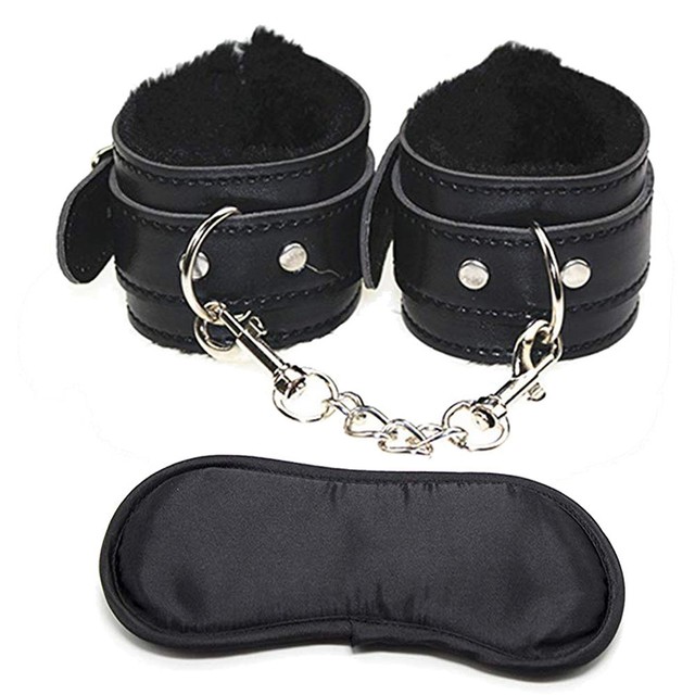Soft Fur Leather Handcuffs Adjustable