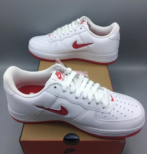 Nike Air Force 1 Low ’07 Retro Premium White Jewel Swoosh Red EU 42 US 8,5 Weiß - Bild 8 von 9